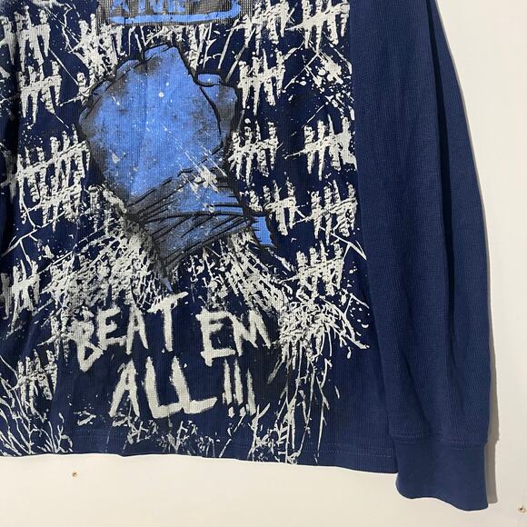 Vintage Y2K TAPOUT MPS Grunge Beat Em All Graphic Long Sleeve Shirt Mens Size‎ L - Picture 3 of 8